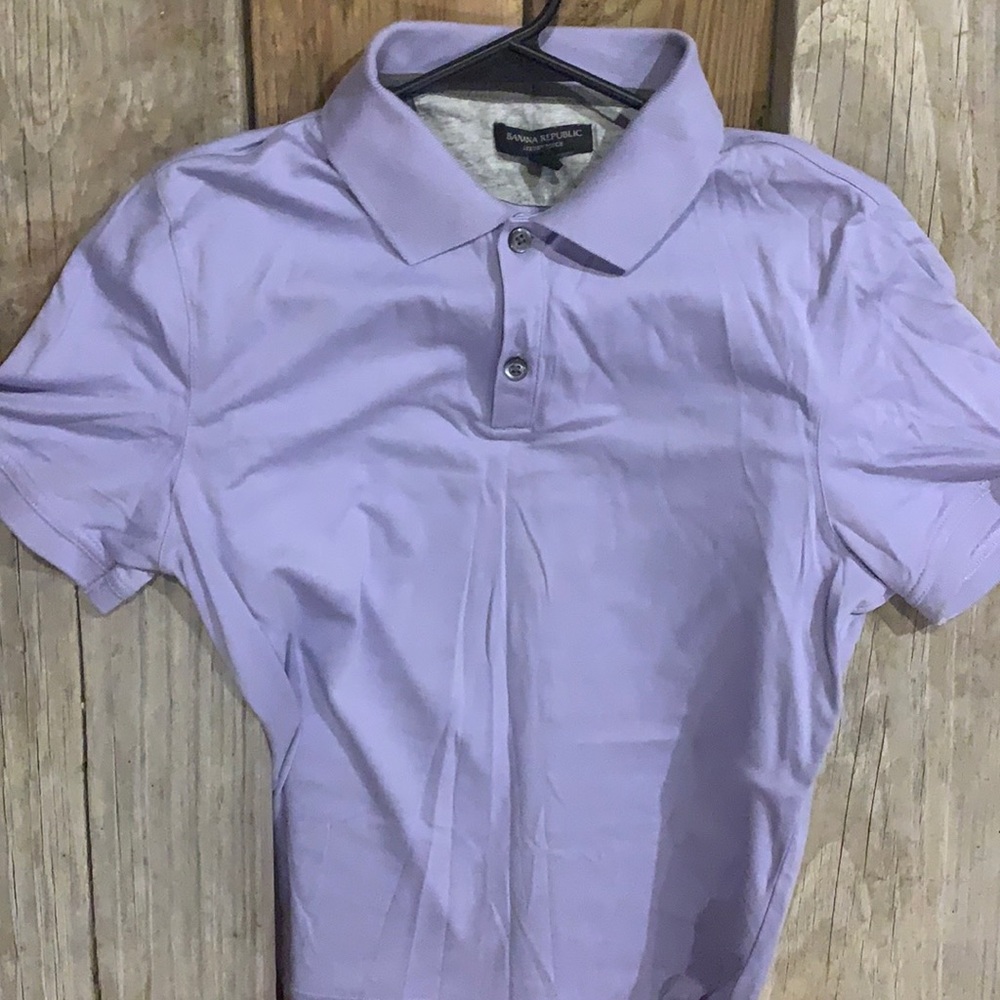Banana republic small short sleeve collared button down tee